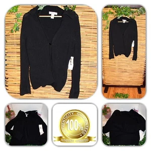 NWT-KIKIT MEDIUM BLACK CARDIGAN SWEATER! - Picture 1 of 12