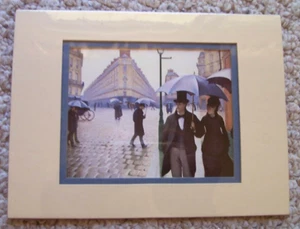A Rainy Day by Gustave Caillebotte 4 x 5 Matted Art Print For A 6 x 8 Frame New - Picture 1 of 3
