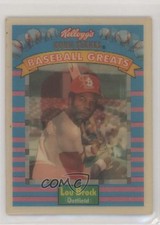 1991 Sportflics Kellogg's Corn Flakes Baseball Greats Lou Brock #10 HOF