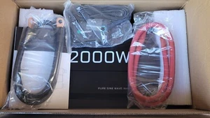 Renogy 2000W Pure Sine Wave Inverter 12VDC/120VAC Converter Remote Control , - Picture 1 of 4