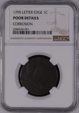 1795 (Letter Edge) - USA - 1 Cent - NGC Poor Details (Corrosion) Cover