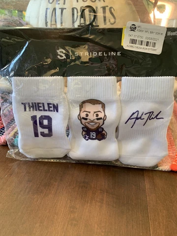 Strideline NFL Adam Thielen  Baby Socks White 3-Pack - 0-12 Months NEW-CUTE🏈🏈 Cover