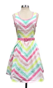 Loungefly Stitch Shoppe Barbie Pastel Pink Chevon Dress Size 2X - Picture 1 of 10
