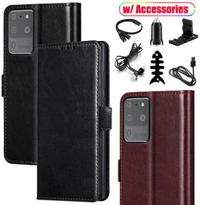 Do Samsung Galaxy S20 Ultra 5G S20 S20 Skórzany portfel Etui Cover / Akcesoria - Zdjęcie 1 z 45