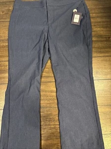 NYDJ Marilyn Ankle Trouser Pant Women's Size 16 Lift Tuck Navy Stretch - Picture 1 of 9