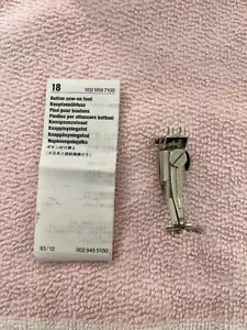 Genuine Bernina Foot #18 - Button Sew-on - Old Style - Picture 1 of 2