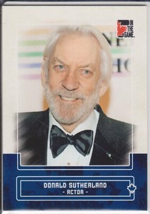 #20, DONALD SUTHERLAND, 2011 Canadiana ITG In The Game, Sapphire, 1/50, , Actor