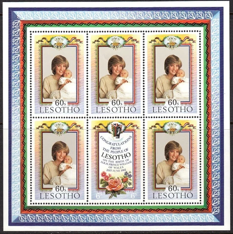 LESOTHO LADY DIANA PRINCESS OF WALES ROYALTY [#13] Cover
