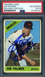 Jim Palmer PSA DNA Signed 1966 Topps Rookie Autographed - Picture 1 of 1