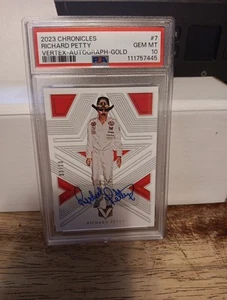 2023 Panini Chronicles  Vertex #7 Richard Petty Auto 03/10 GEM Mint PSA 10.  - Picture 1 of 3