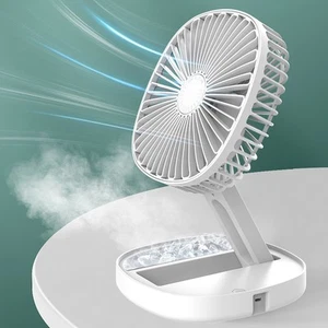 Small Portable Air Conditioning Appliances Foldable Electric Fan USB Rechargeabl - Picture 1 of 8