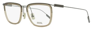 Zegna Floating Rectangular Eyeglasses EZ5288 057 Gunmetal/Beige 55mm - Picture 1 of 3