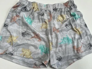 Jurassic World Boys Pull-On PJ Pajama Bottom Shorts Sz L Dinosaur Print on Gray - Picture 1 of 2
