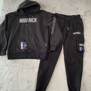 Hoodrich Tracksuit Set Mens Small Black Cargo Pocket Trackie 2 Piece Hoodie Hood - Picture 1 of 21