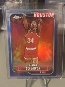 2024-25 Topps Chrome Basketball Hakeem Olajuwon Blue Refractor /150 - Rockets - Picture 1 of 1