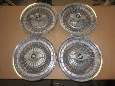 65 66 67 Buick Lesabre Hubcap Rim Wheel Cover Hub Cap 15" WIRE OEM SPINNER SET - Image 1 of 4