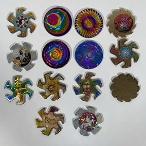 Holographic Milk Cap Spinner Slammers: Metal LOT of 14 “POGS” - Picture 1 of 7