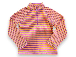 Vintage 2005 Hanna Andersson Orange Fleece Quarter Zip Sweater Girls 10 Size 140 - Picture 1 of 8