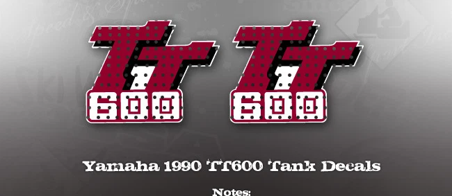 Yamaha 1990 TT600 Wicked calcomanía dura gráfica como nueva OEM Foto 1 de 1