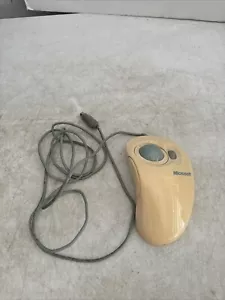 Microsoft IntelliMouse Trackball PS/2 3-Button Wired Mouse Beige X03-09209 - Picture 1 of 8