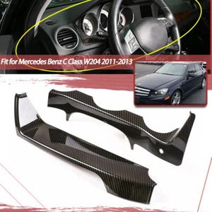 Dashboard Display Frame Carbon Fiber Cover For Mercedes Benz C Class W204 11-13 - Bild 1 von 11