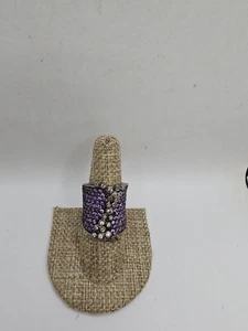 Ring Größe 8 Silber 0,925 lila & weiß farblos Zirkonia - Bild 1 von 9