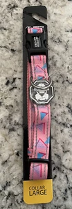 Fresh Pawz Retro Pink Rose Dog Collar with Neoprene Padding - L Large - Picture 1 of 5