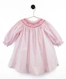 Petit Ami Red Swiss Dot Smocked Embroidered Dress with Bloomers  3 6 9 Months - Picture 1 of 1