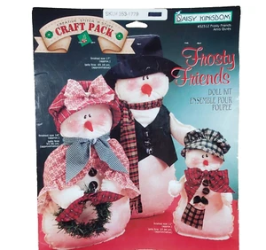 Daisy Kingdom Christmas Snowman Sewing Craft Kit NEW Frosty Friends Fabric Dolls - Picture 1 of 7