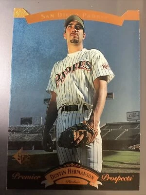 Tarjeta de novato 1995 Upper Deck SP Prospects bronce troquelado #5 Dustin Hermanson Foto 1 de 2