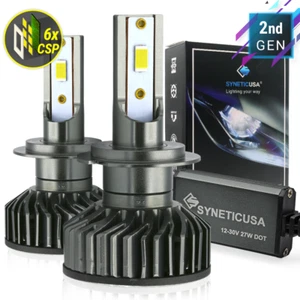 Syneticusa H7 CSP LED Faro Bombillas de haz bajo Alta Potencia 6000K Blanco - Imagen 1 de 12