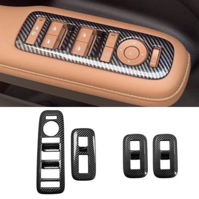 Carbon Fiber Inner Door window switch panel Cover For Hyundai Santa Fe 2024 2025 - image 1 of 4