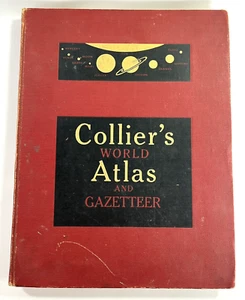 Vintage Colliers World Atlas and Gazetteer 1957 Hardback - Picture 1 of 14