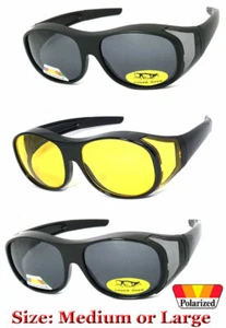 1 o 2 Par Escudo Polarizado CUBIERTA SOBRE GAFAS DE SOL Todas las Gafas Drive Pesca - Imagen 1 de 25