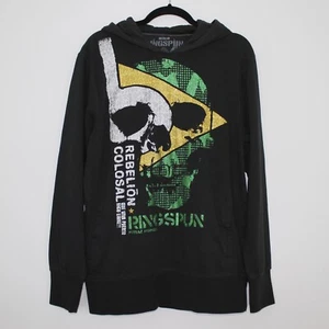 Mädchen RINGSPUN schwarz grün Skuul Grafik Pullover Hoodie Größe S - SMALL - Bild 1 von 11