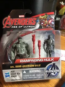 Figuras de acción Marvel Avengers Rampaging Hulk vs Sub Ultron 012 2,5 pulgadas 2015 - Imagen 1 de 3