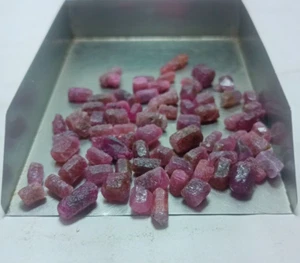10 Pcs Ruby Rough Sticks Lot, Natural Ruby Rough Sticks, Size 6to12mm. - Picture 1 of 3