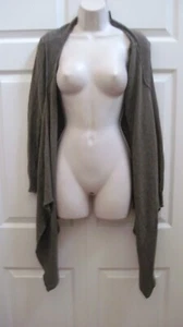 Linda Matthews Women's Hooded Large Lightweight Knit Sweater Open Front New - Picture 1 of 7
