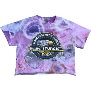 Weißkopfseeadler Sturgis Rally 2020 Crop T-Shirt Damen Small Tie Dye Biker Küken - Bild 1 von 8