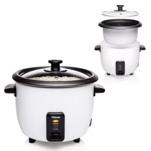 TRISTAR Reiskocher 0,6 Liter ,Warmhaltefunktion,300 W,Dämpfer,Dünsten