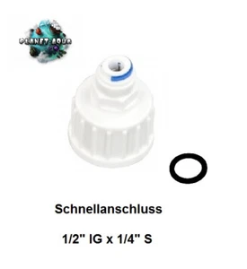 Wasser Anschluss Adapter 1/2 Zoll x 1/4 Schlauch für Osmose Anlage Filter Hahn - Bild 1 von 3