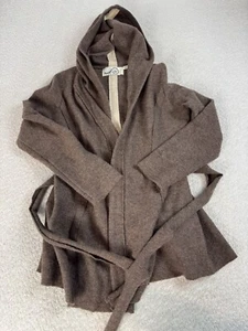 Anthropologie Rosie Neira Brown Wool Cardigan Knit Belted Tunic Sweater Medium - Picture 1 of 6