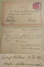 Theologe Adolf Keller (1872-1936): Pk Cairo 1896, Order Christian World "