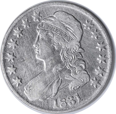 1831 Bust Half Dollar EF Uncertified #1132 Cover