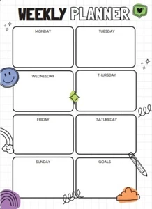 A5 Weekly Planner Pad Notepad Weekly Planner - Picture 1 of 15