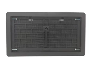 16 in. x 8 in. Ventilación manual de base de repuesto de resina ABS negra - Paquete de 8 - Imagen 1 de 3