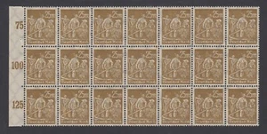 Germany Sc 225, Mi 243 MNH 1923 25m ochre Farmers, block of 21, full selvage, VF - Picture 1 of 1