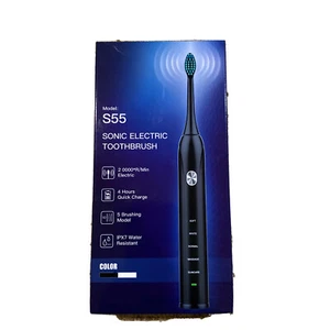 New Sonic Electric Toothbrush Rechargeable 5 Modes IPX7 Black - Picture 1 of 2