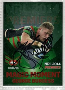 π₯ 2014 LTD EDT PREMIERS GREEN SIGNED CARD GEORGE BURGESS #PC22π₯ - Picture 1 of 1