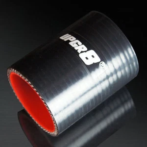 UPGR8 4-PLY 2.0'' High Performance Black Straight Coupler Silicone Hose 51MM ID - Foto 1 di 1